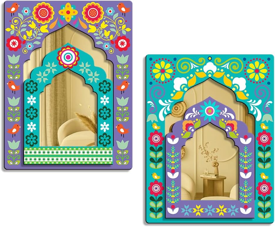 Sehaz Artworks Home Decoration Items for Living Room | Decorative Items for Home wall | Mirror Jharokha Wall Decor | Wall Decoration Items for Bedroom | Jharokha wall hangings for living room