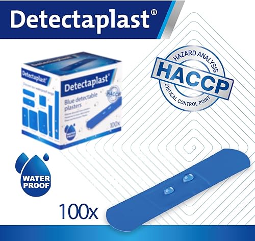 Miniatura 2 de Detectaplast Bandaids Waterproof Universal, Blue Wound Bandaids para manipulación de alimentos, vendas detectables para botiquines de primeros