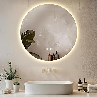 Comprar TecTake® Espejo Baño LED sin Marco Redondo, Diseño Moderno, Espejo Pared con Luz, Espejos de Baño con Luces, Decoracion Hogar, Decoracion Pared - 70x70 cm