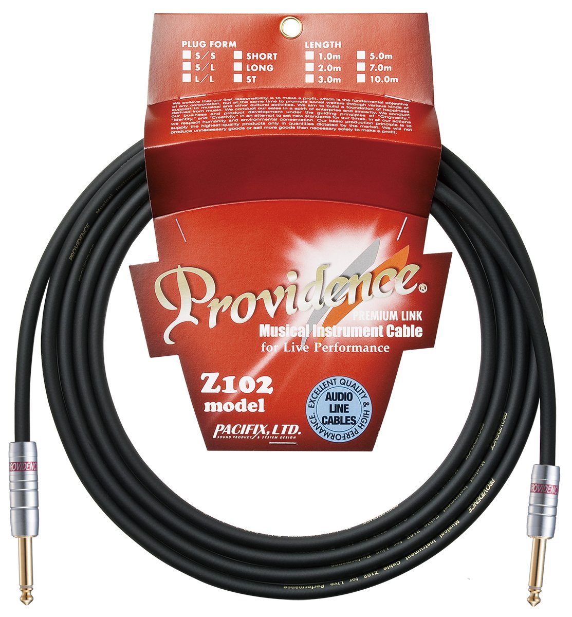 Providence Z102 3m SS ギターケーブル(未使用品) Amazon | PROVIDENCE Z102 3.0m S/S | シールドケーブル | 楽器・音響機器