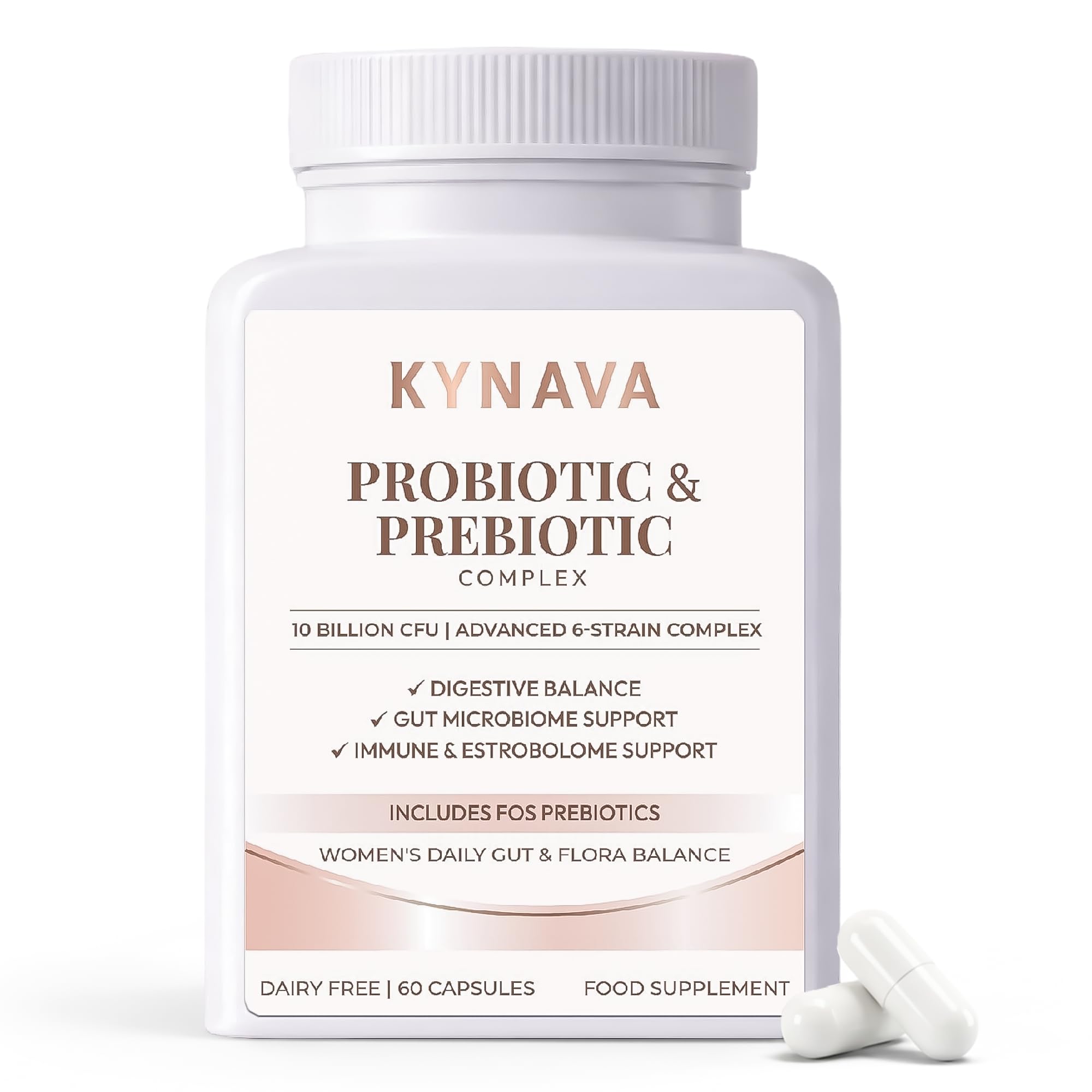 – Womens Probiotics for Gut Health Supplements - 60 Capsules with 10 Billion CFU Probiotics for Women with Lactobacillus and Bifidobacterium - Feminine Pro Biotics for Gut Health and Bloating Relief