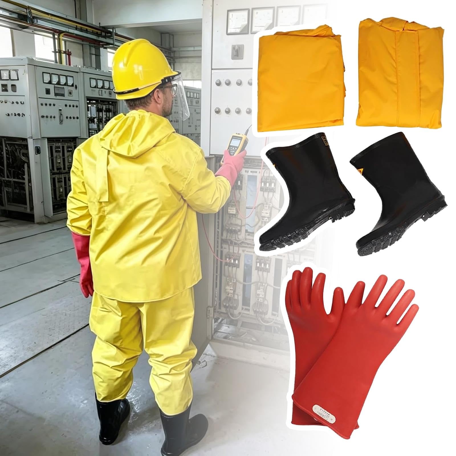 Isolierte Arbeitskleidung for Die Elektrische Wartung Im Werk | Antistatisch, Flammhemmend Und Wärmeisolierend,Geeignet For Arbeiten Unter Spannung(7 Kv,US 8)