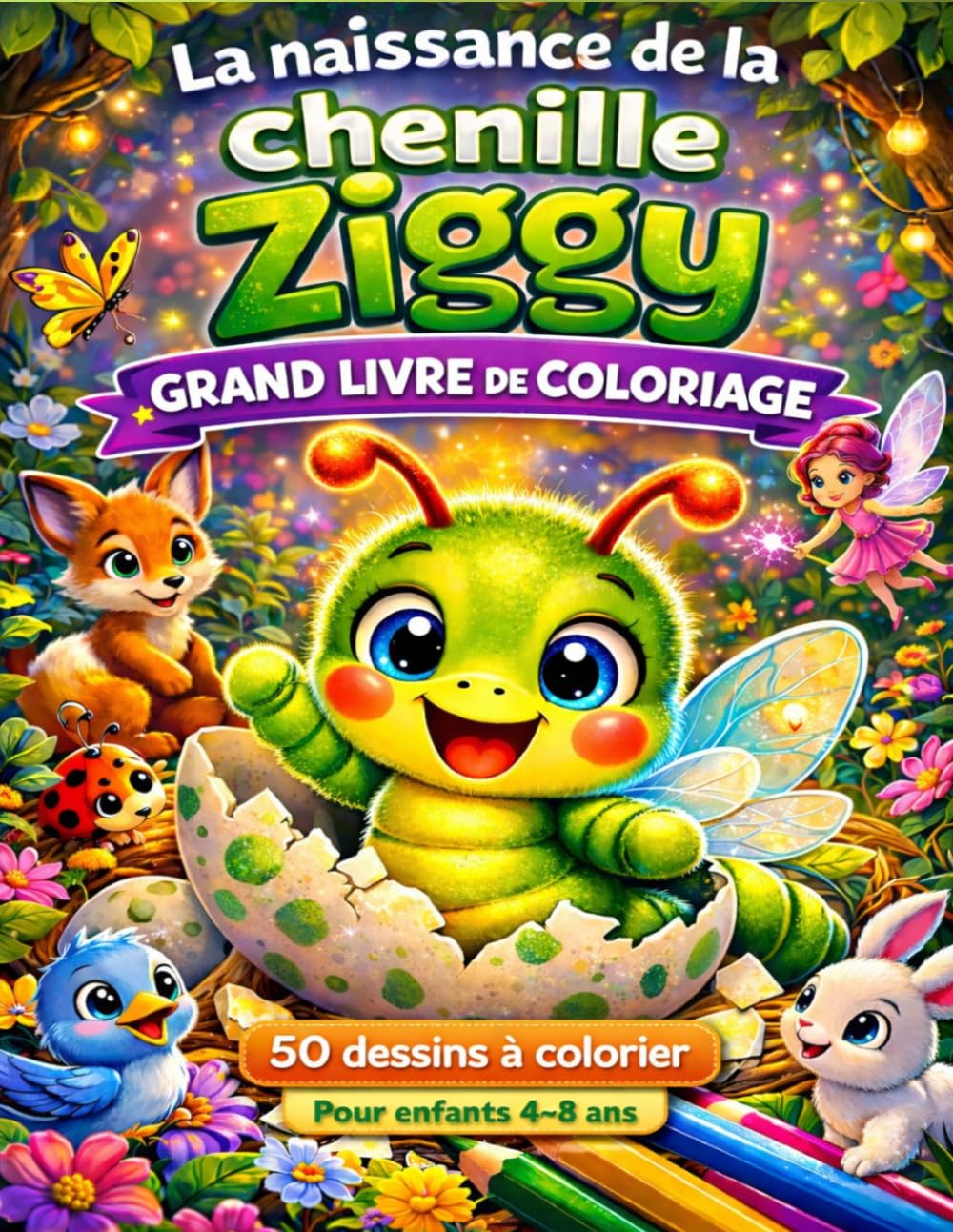 La naissance de Ziggy : Livre de coloriage pour enfants de 4 à 8 ans: 50 pages amusantes et faciles à colorier (Ziggy à l'école)