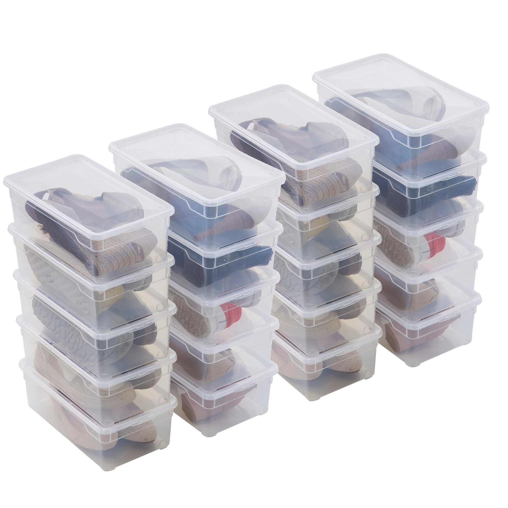 Boîtes de rangement 5L compactes avec couvercle pour gagner de la place