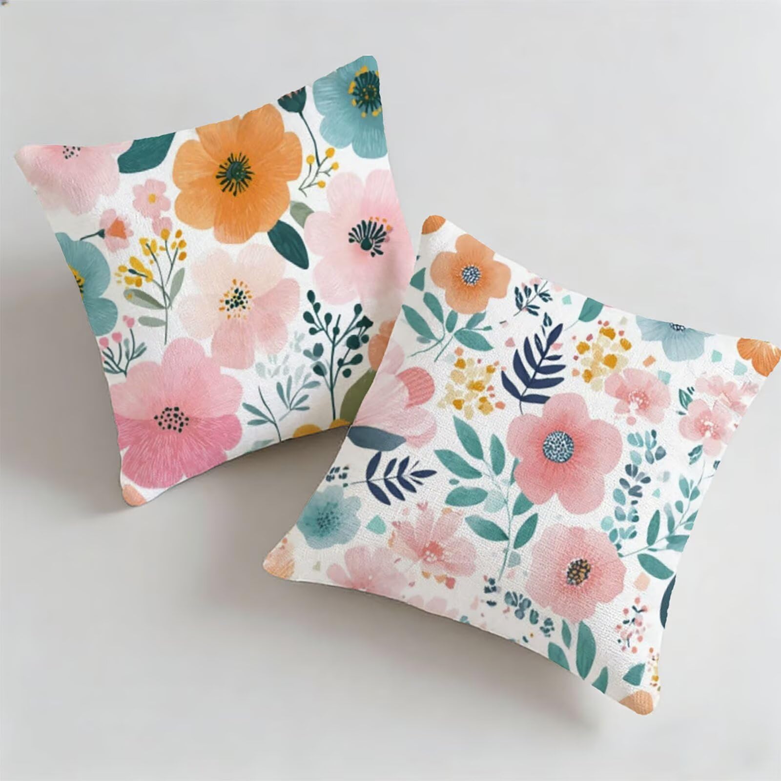 Générique Housse de Coussin Canapé Rose 80x80cm Exterieur Impermeable Flower Taie d'oreiller Décoratif Aesthetic Housse Coussin Decoration pour Chambre Sofa Jardin Balcon Terrasse Lot de 2. P-5220