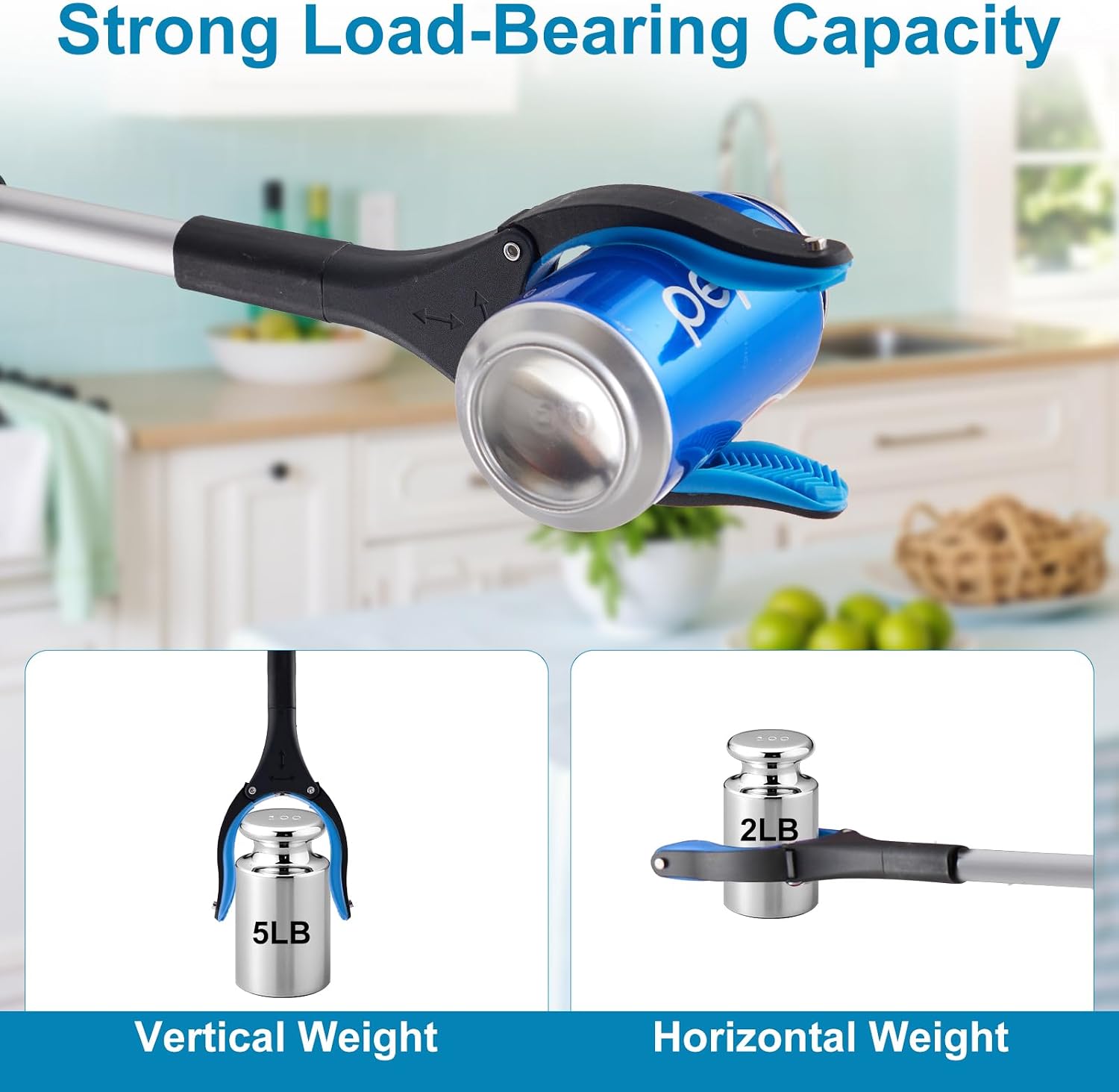 2-Pack Grabber Reacher Tool 36" Foldable Pickup Tool with 360° Anti-Slip Rotating Jaw and Magnets, 4" Wide Claw Opening Trash Picker Tool for Seniors and Disabled image 3