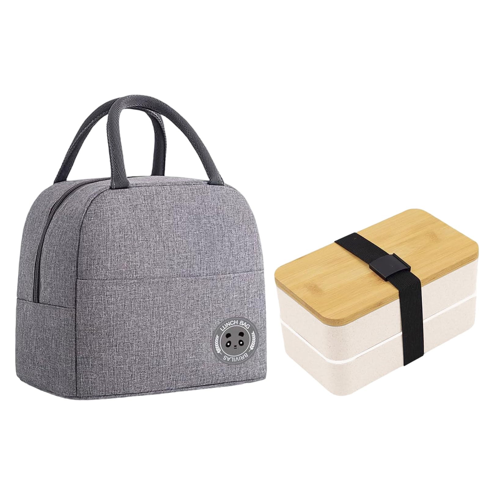 Xinsheinelry Multi Compartment Lunch Container Meal Packaging Box Lunch Container with Sections and Insulated Bag Portable Case