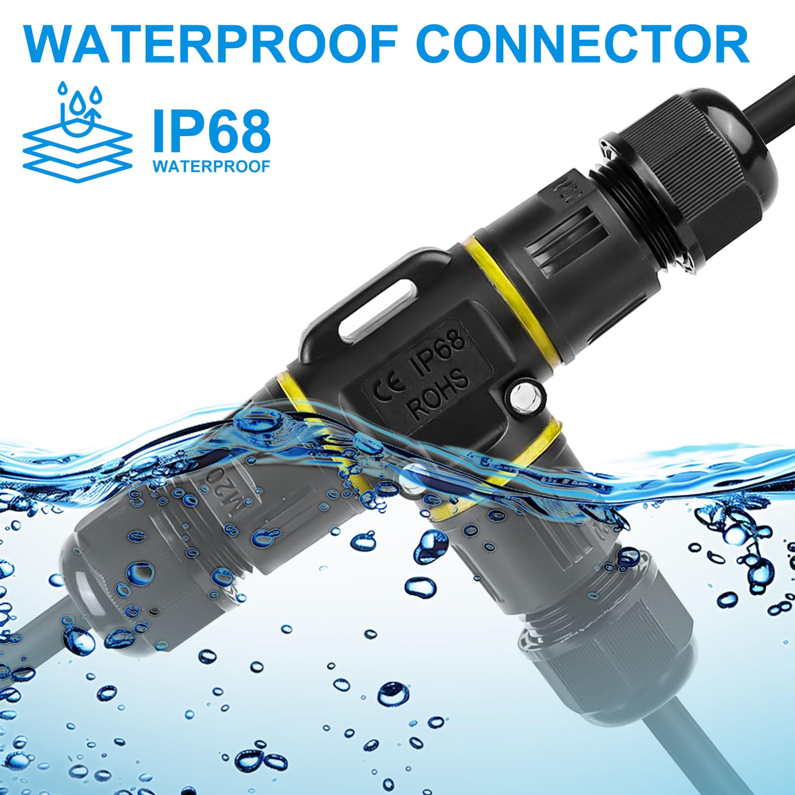 Scatole Di Giunzione Impermeabili IP68 - 4 Pezzi Per Cavi Ø3-12mm - Connettori Elettrici Per Esterno - Foto 4