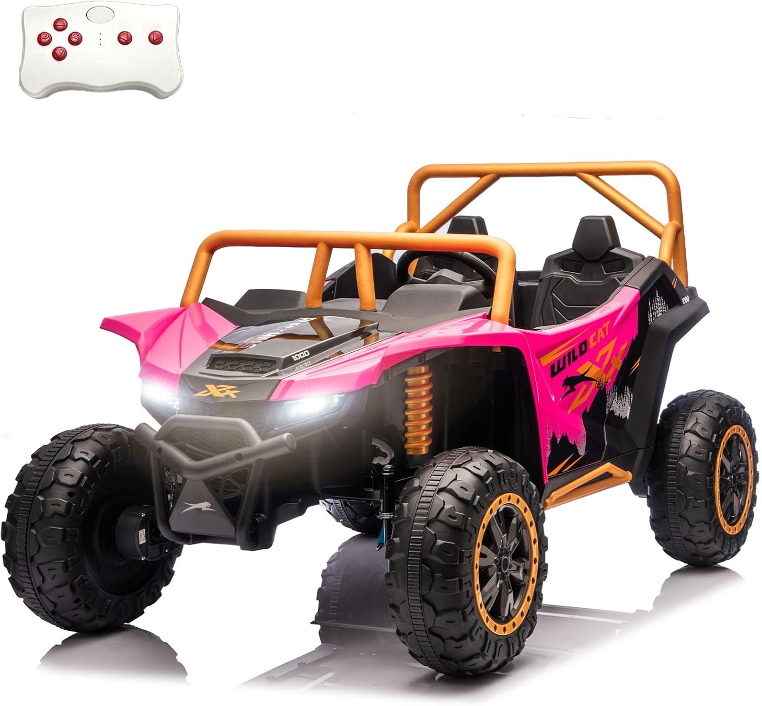 24V 4WD Kids Electric Car XXXL, 2-Seater Licensed Arctic Cat Kids Ride on UTV with Parent Remote Control, Bluetooth Music, LED Lights for Boys & Girls
