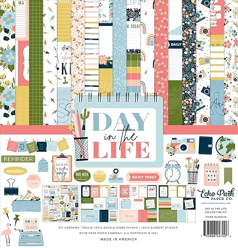 Echo Park Paper Company Kit de colección Day in The Life, color blanco