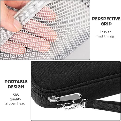 Miniatura 7 de Bolsa organizadora de cables portátil de 3 piezas, bolsa pequeña para cables electrónicos, organizador de accesorios electrónicos, bolsa de