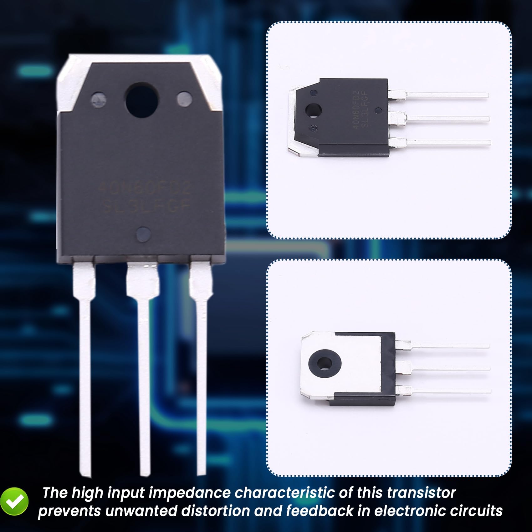 SweetSerenade Transistor TO-3P 40N60FD2 SGT40N60FD2 SGT40N60FD2PN 40A 600V - Alta Efficienza e Commutazione Rapida