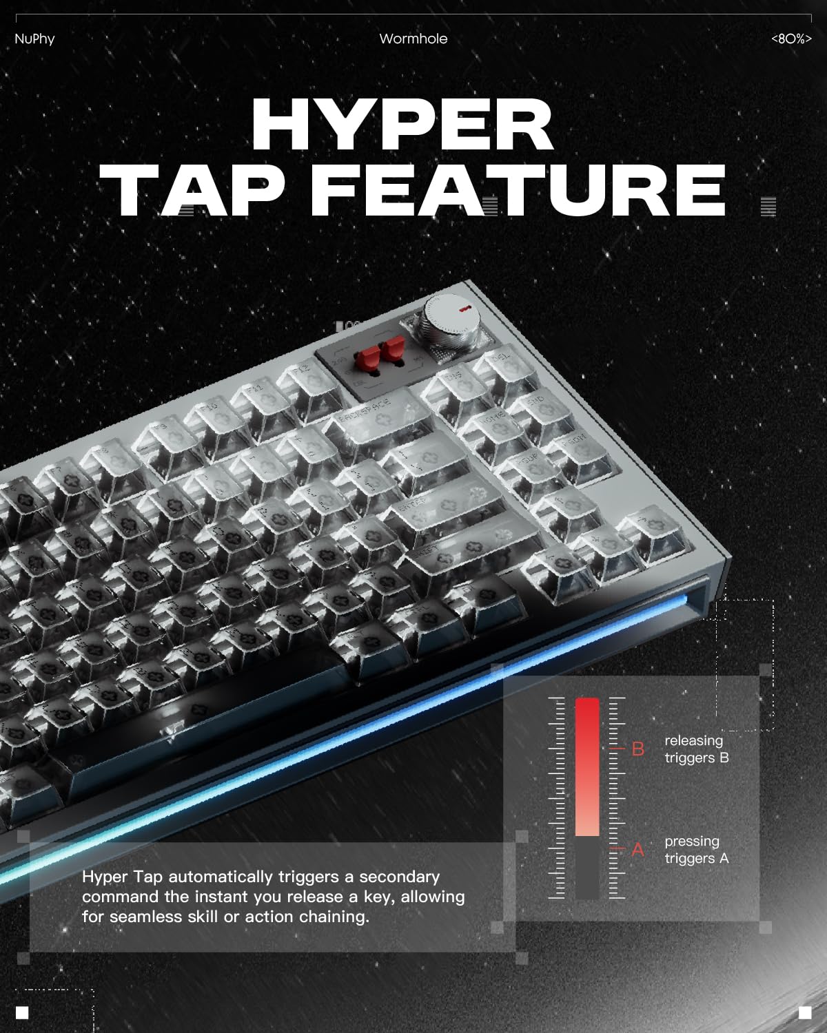 Amazon.com: NuPhy WH80 Rapid Trigger Wireless Magnetic Keyboard,83