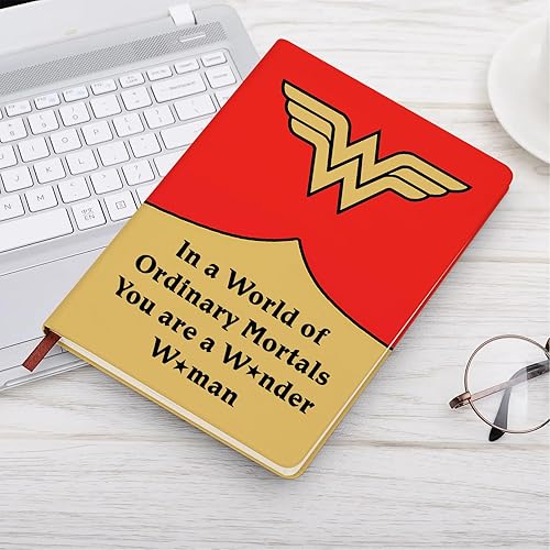 Miniatura 5 de ZWYQWN Regalo inspirado en la Mujer Maravilla, cuaderno de cuero de superhéroe para mujeres y niñas, amantes de las películas de televisión, regalos