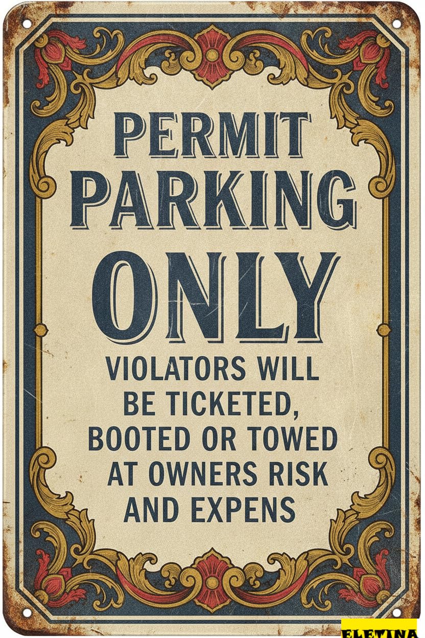 Personalized Sign for Man Cave Warning Parking Only Wall Decor Metal Caution Notice Metal Poster Street High Way Gate Fence Garden 8x12in Metal Quality Private Property Decorative