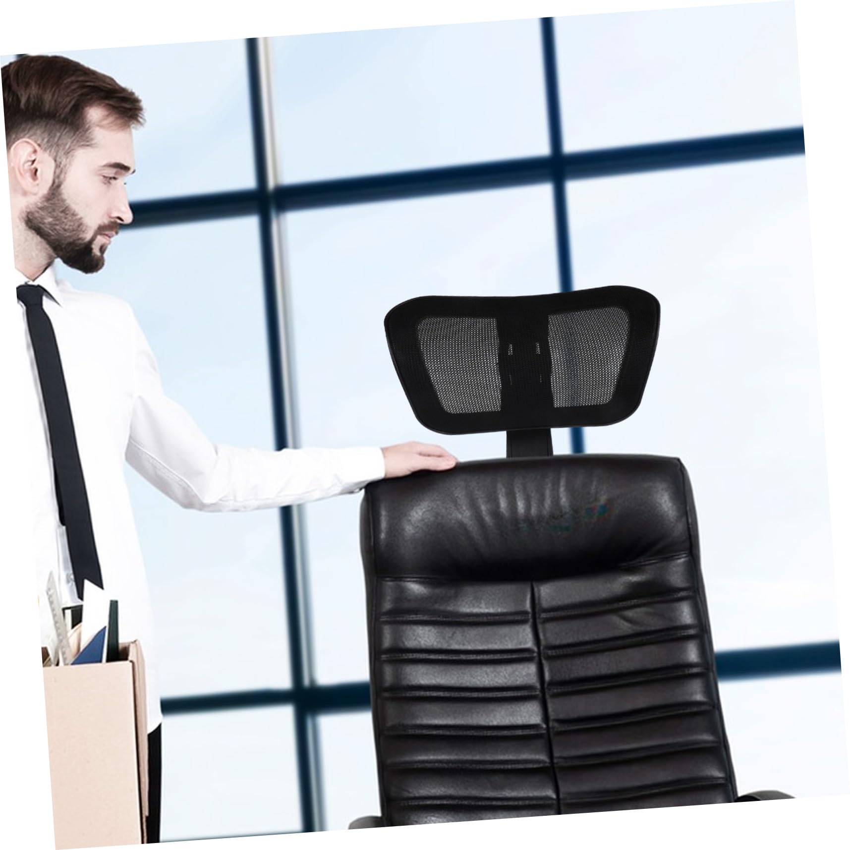 NUOBESTY Universelle Kopfstütze Höhenverstellbar Netz, Bürostühle