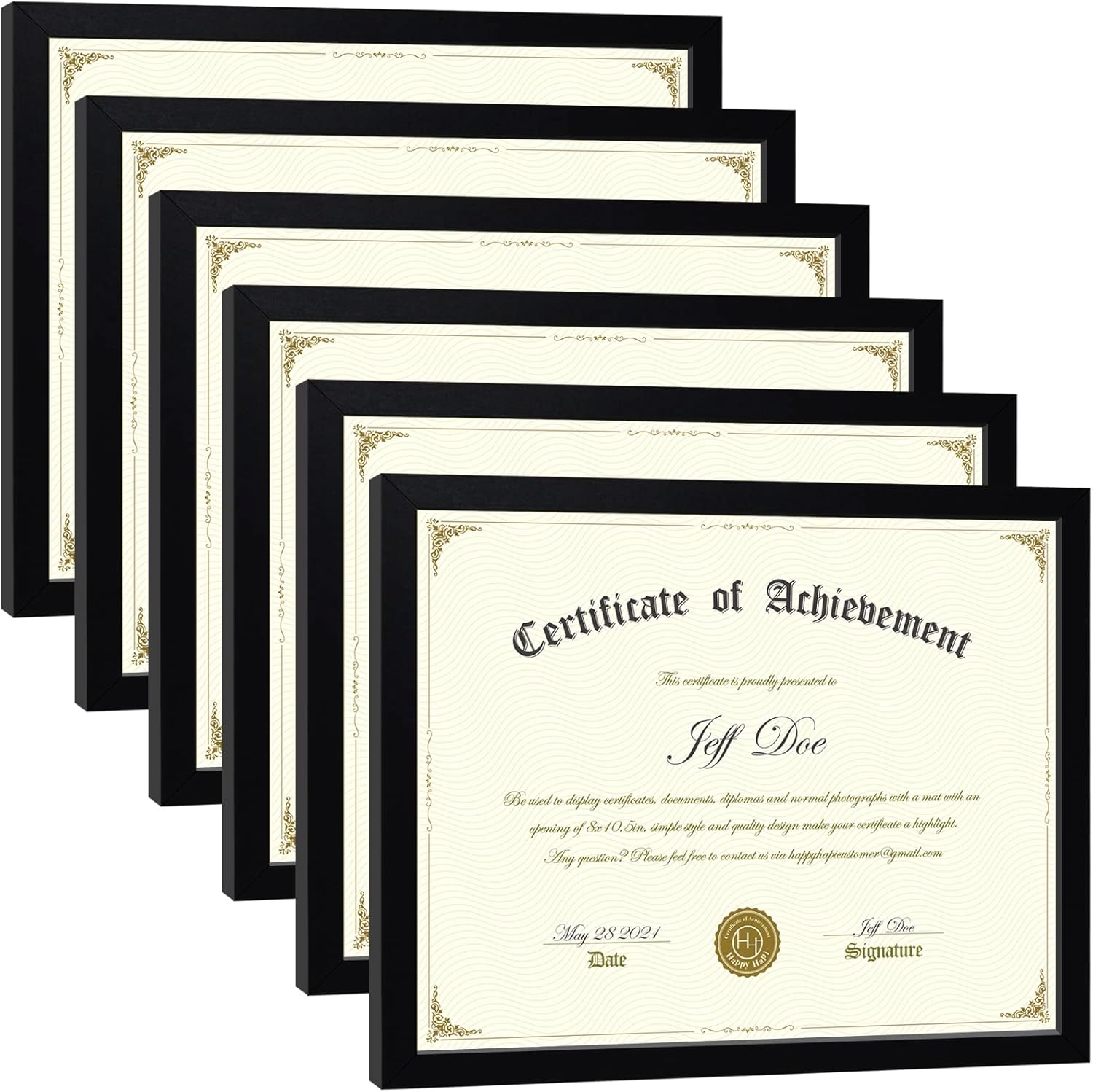 Amazon HappyHapi Document Frame Certificate Frame 8 5 X 11 Multi