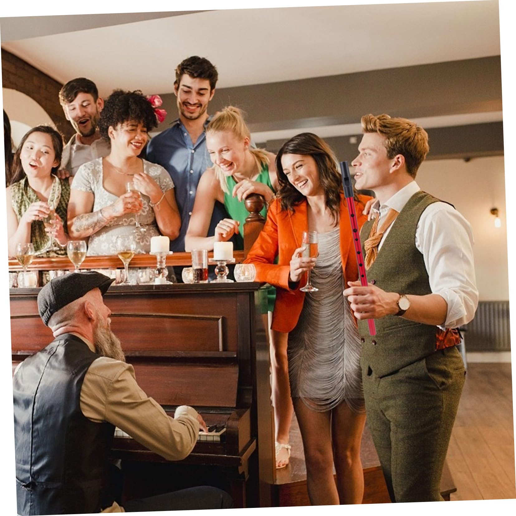 HANABASS 1Pc Clarinet for Durable Beginner Soprano Recorder Key Smooth Surface for Practice and School Concerts Instrument