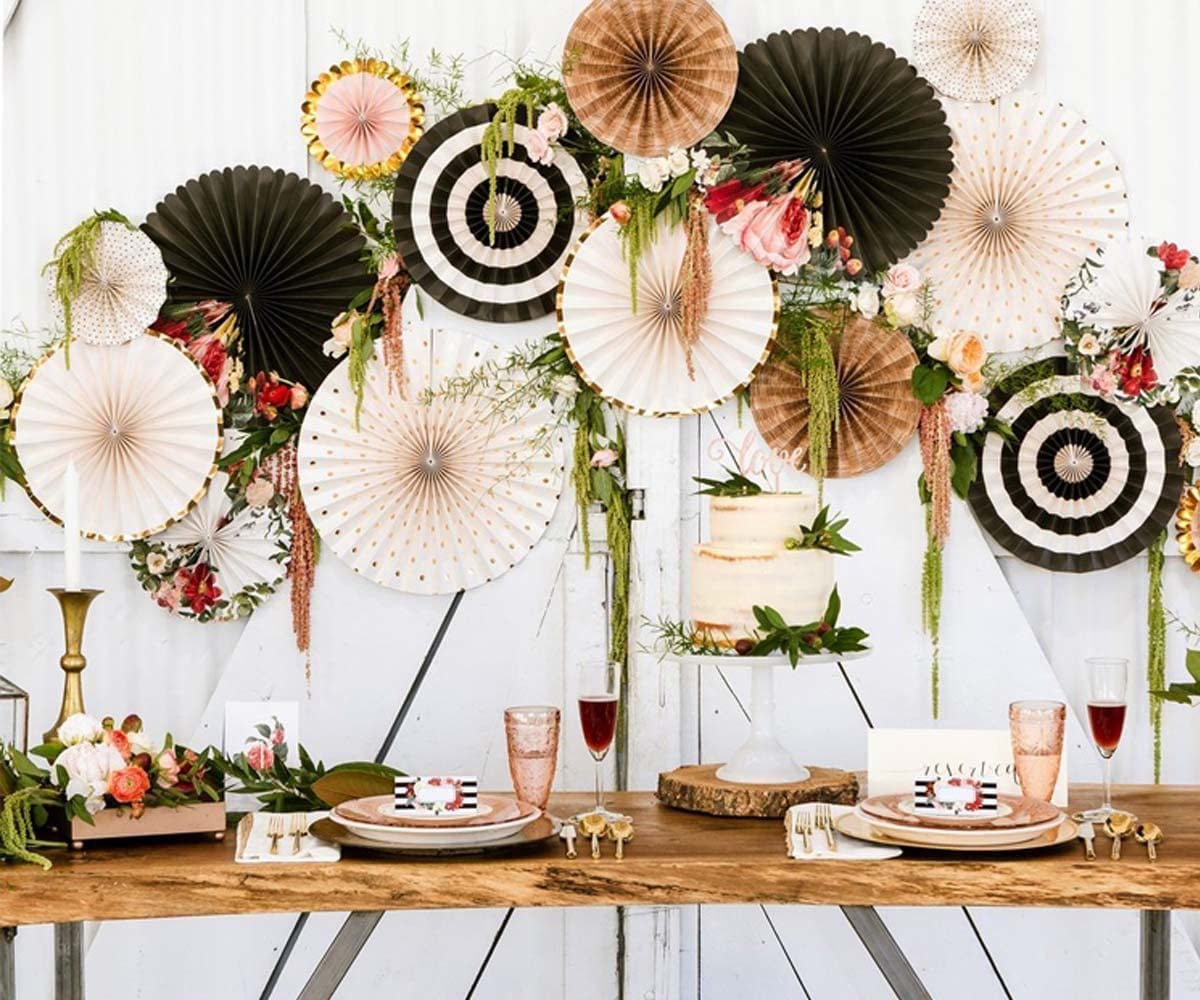 Set Fiore di Fiore di Carta Floreale abbronzante Nera di 8 proposte di San Valentino.