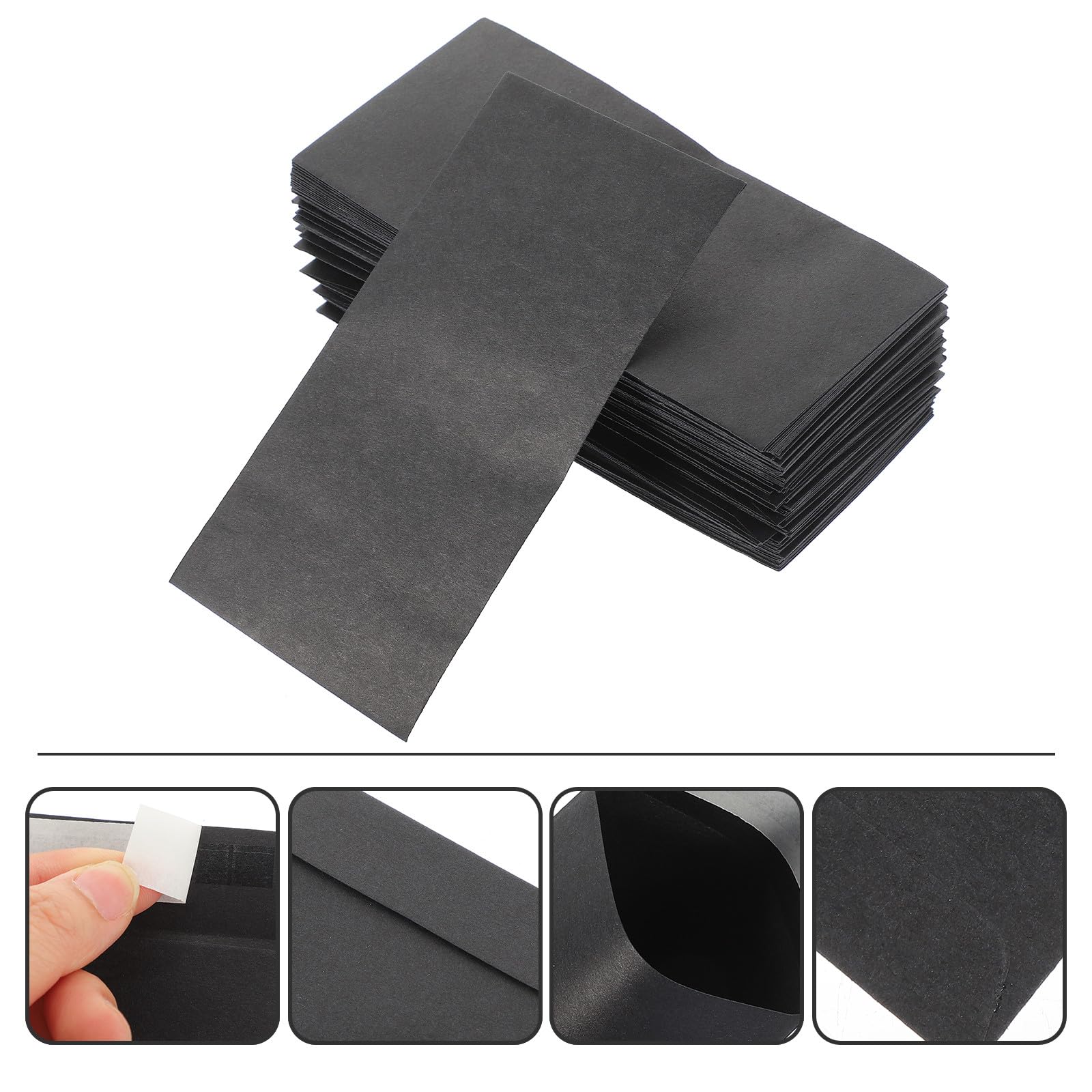 Healeved 120 Enveloppes Auto-Adhésives pour Argenté Noir Format Compact Papier Multi-Usage Organisateur D’Épargne et Rangement pour Petits Objets pour Budget et Économie Quotidienne