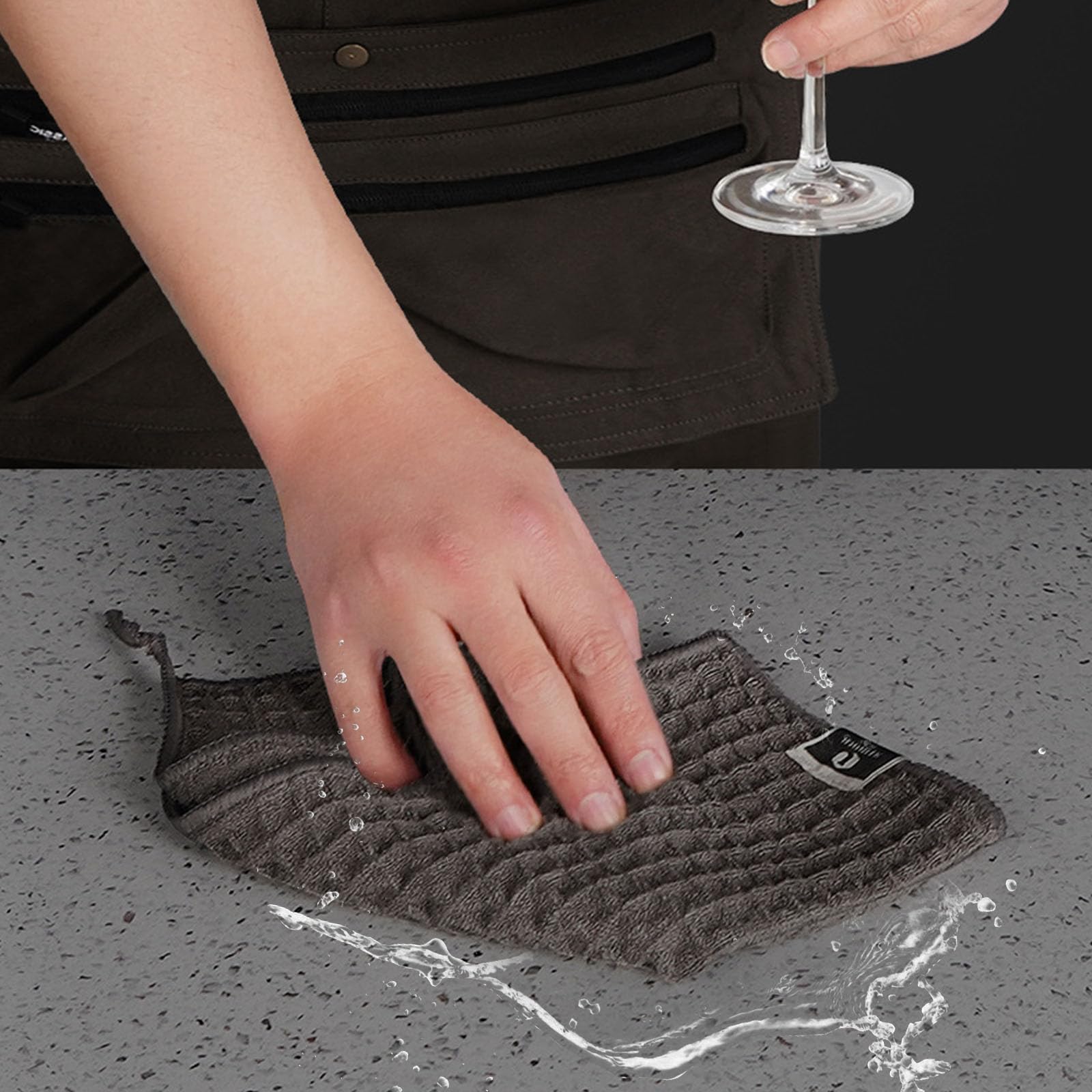 KYONANO Barista Set di 4 panni per la pulizia del caffè, 30 x 30 cm, estremamente assorbenti, per piante a vapore e macchina portafiltro (azzurro