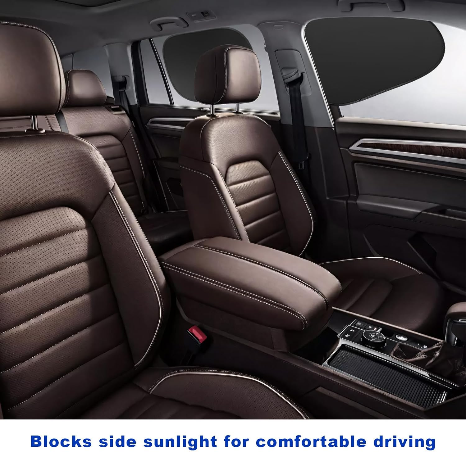 4 PCS Car Side Window Sun Shade, Static Cling Privacy Curtain Front & Rear Window Sunshades, Reusable UV Rays Protection Universal Sun Shade Blocker Fits for Most Vehicles