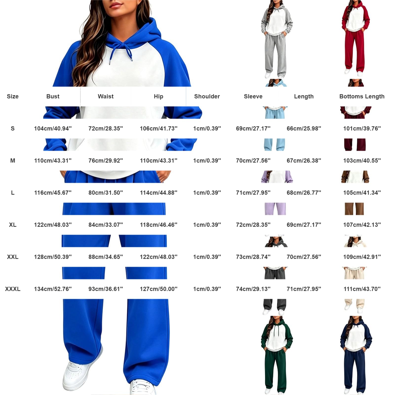 Survêtement surdimensionné pour femme - Ensemble de sport pour femme