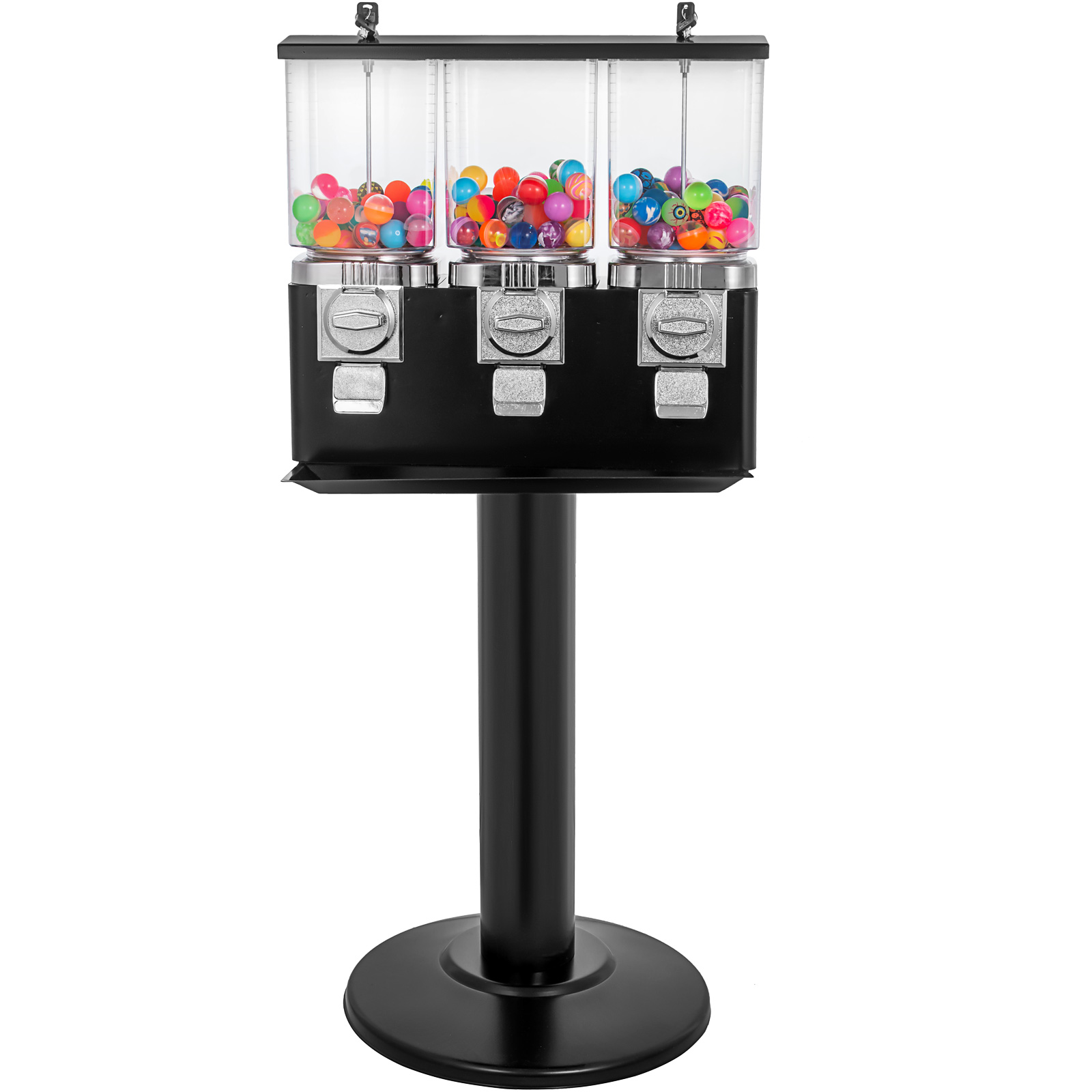 Image of VBENLEM Triple Head Candy Vending Machine, 1-inch Gumball Vending Machine, Commercial Gumball Vending Machine with Stand and Adjustable Candy Outlet Size, Candy Vending Machine for Home, Gaming Stores