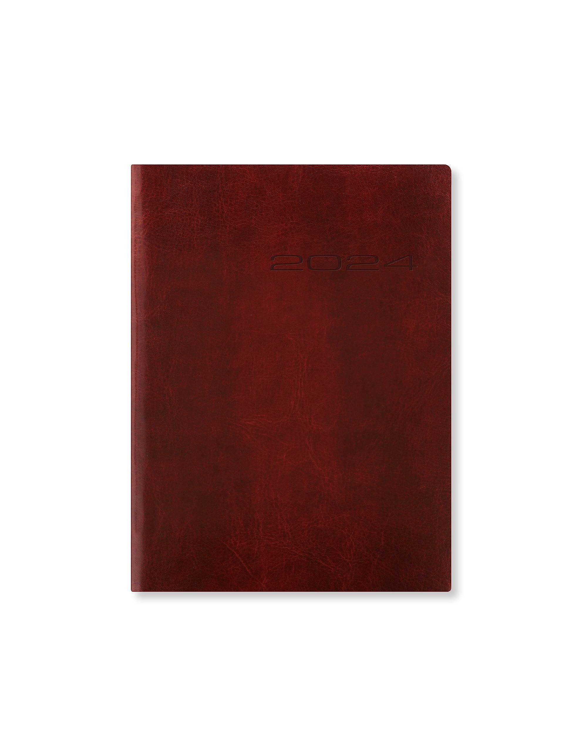 Letts Lecassa 2024 A6+ week to view diary - brown