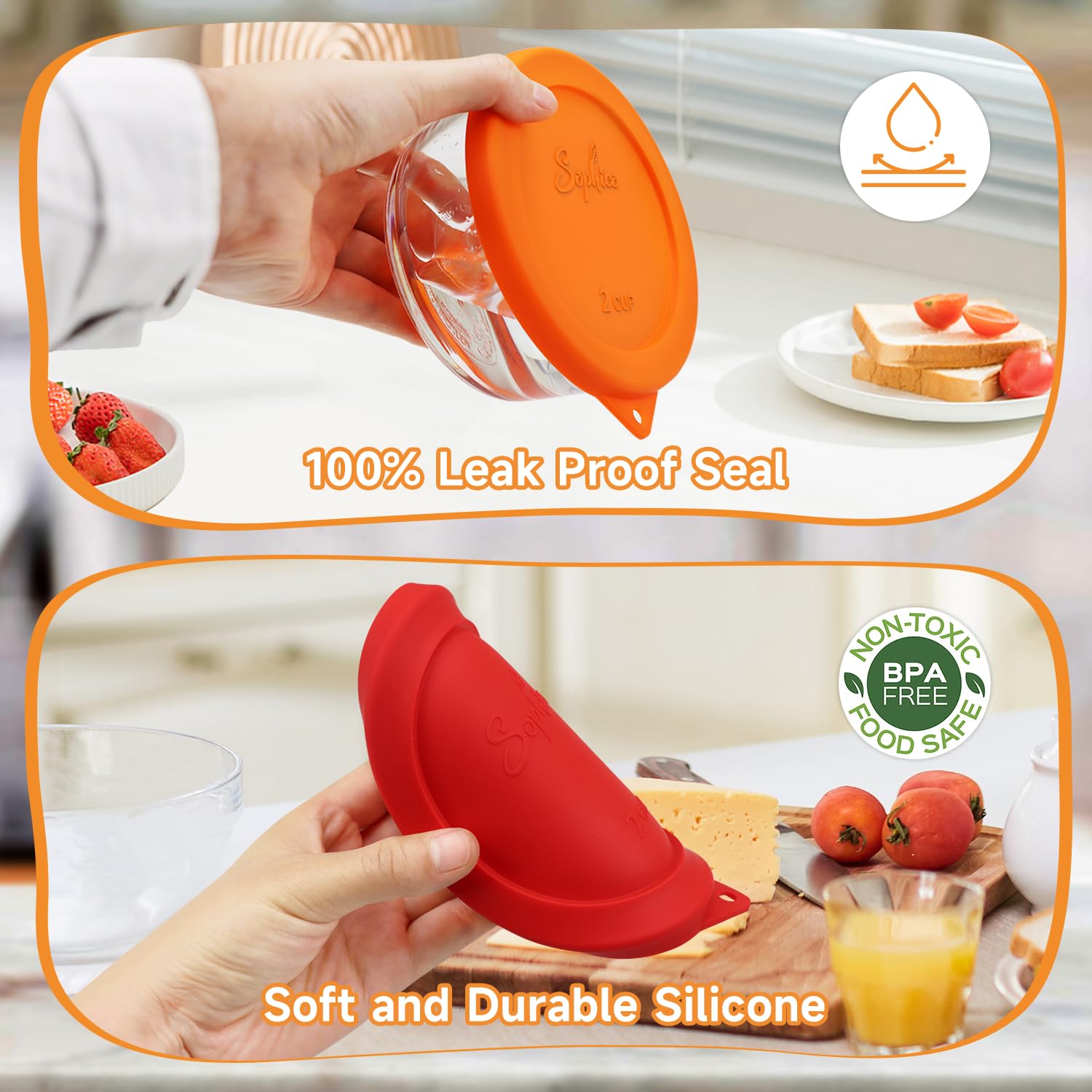 SOPHICO Tapas de silicona de repuesto para Pyrex y Anchor Hocking 7200-PC