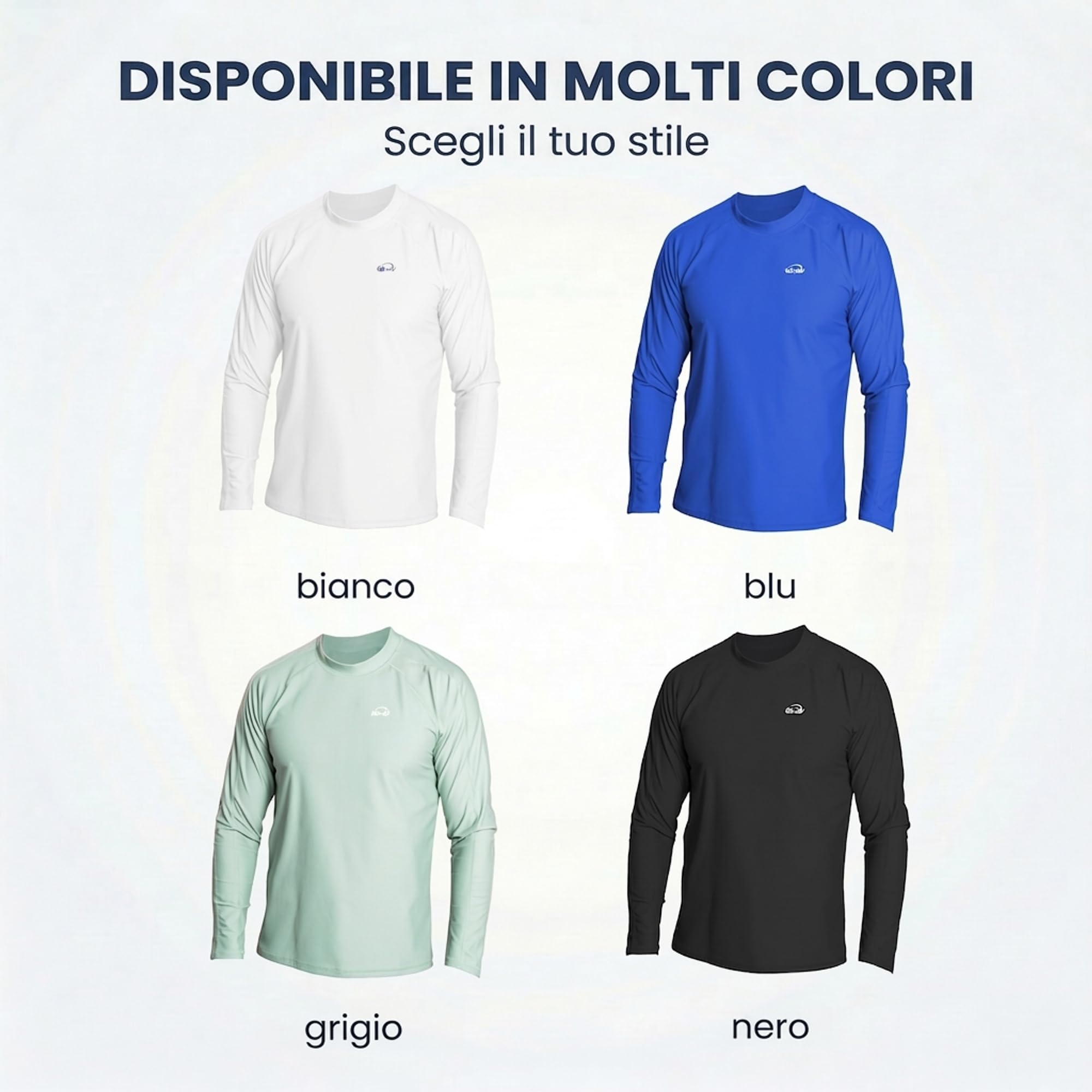 IQ Products IQ UV 300 Shirt Loose Fit Maniche Lunghe, Protezione da Raggi UV Abbigliamento