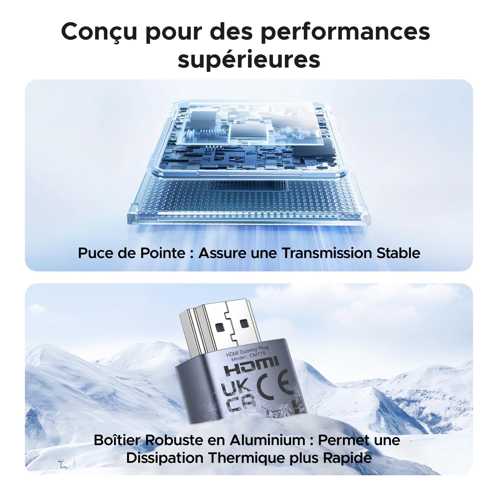 UGREEN Lot de 4 HDMI Dummy Plug 4K 60Hz 1080P Headless Ghost EDID Émulateur d'Affichage HDCP Compatible avec Macbook Pro PC Laptop Moniteur Streaming Jeux Travail à Distance Windows Mac OSX Linux