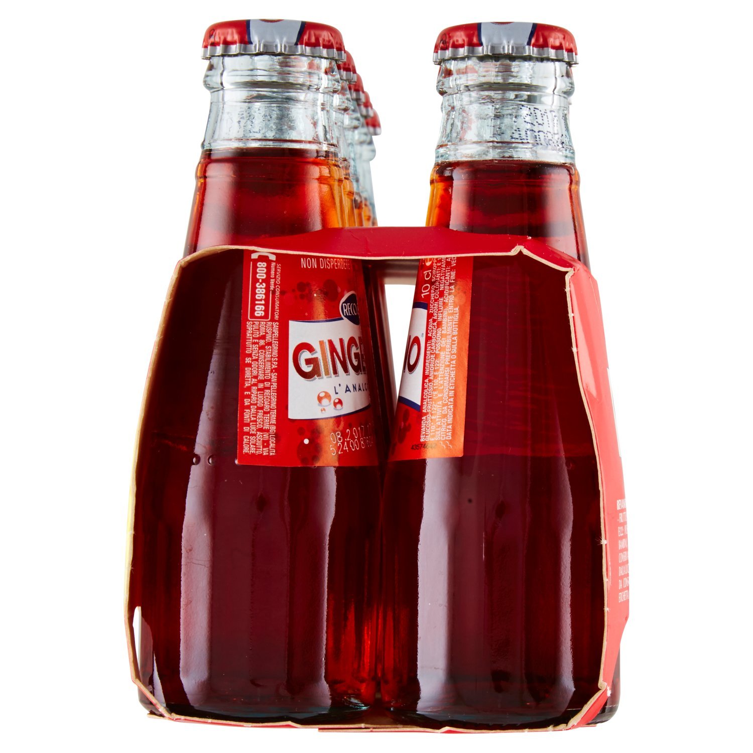 Gingerino Recoaro 0505077 Aperitivo antialcohólico, Cl 10 (Cluster) - [Pack de 2]