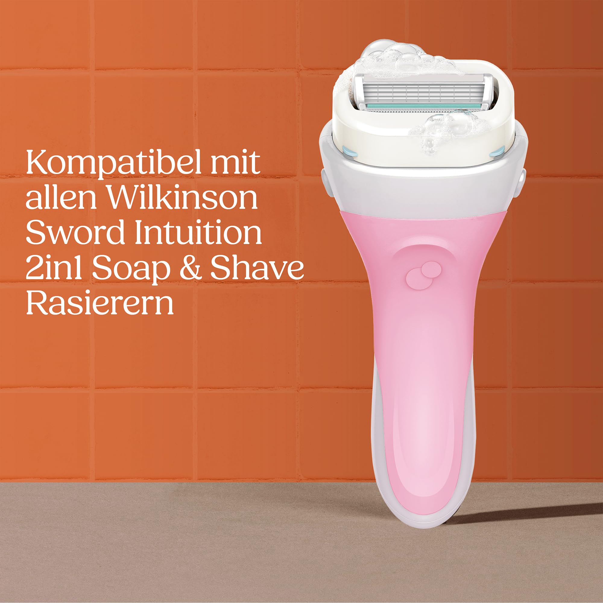 Wilkinson Sword Intuition 2in1 Soap and Shave Nourishing Damenrasierer, Integrierte vegane Seife, XL-Packung, Damenrasiergriff plus 5 Ersatzklingen