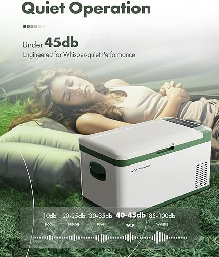 Miniatura 4 de A-Premium Refrigerador de 12 voltios 21QT20.1L Refrigerador portátil para automóvil, -4 F  68 F, congelador portátil de enfriamiento rápido con 1224