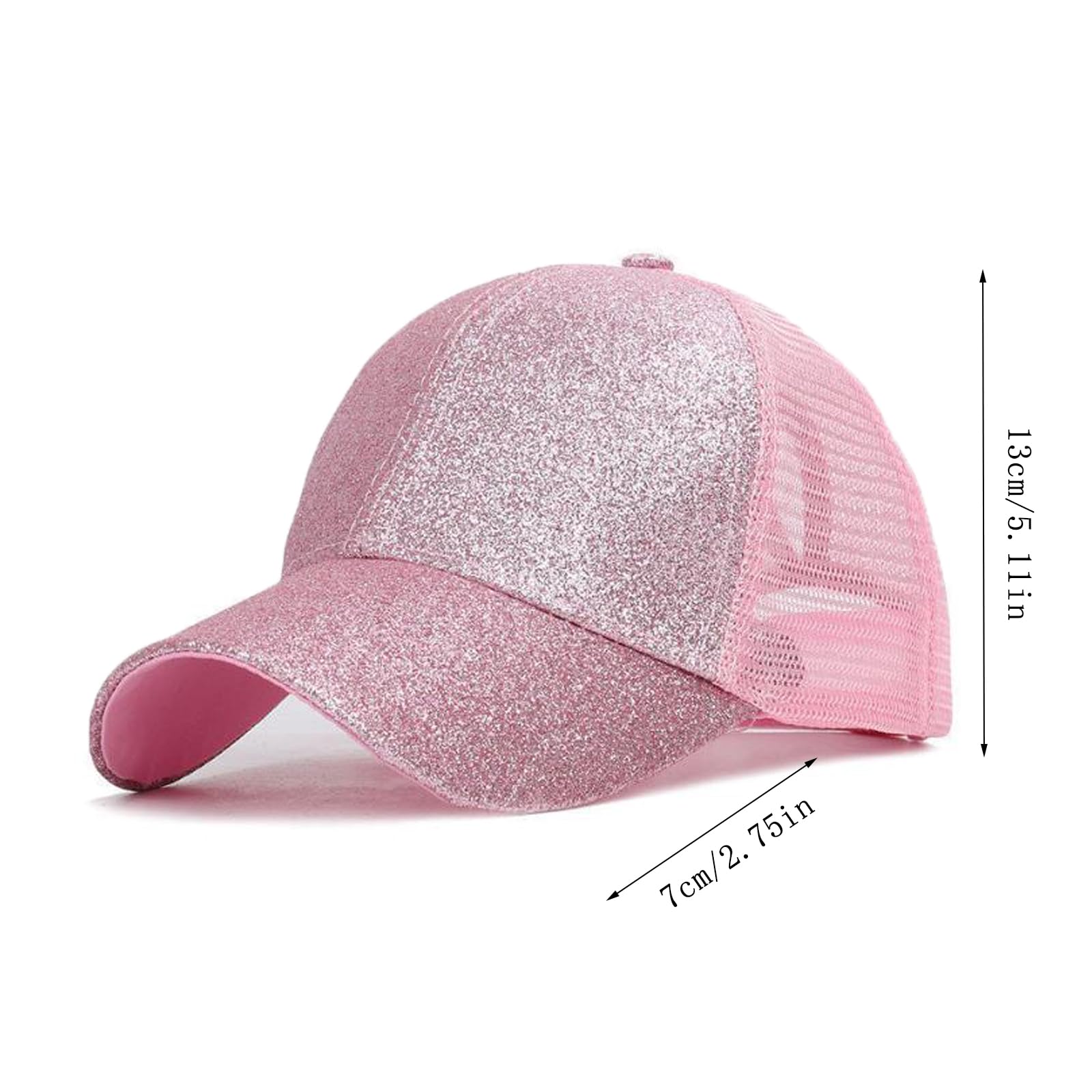 Gorra de Béisbol Transpirable, Gorra de béisbol para niñas, Sombrero de Sol Al Aire Libre, para Mujeres con Un PeríMetro Craneal de 54-58 cm (Rosa)