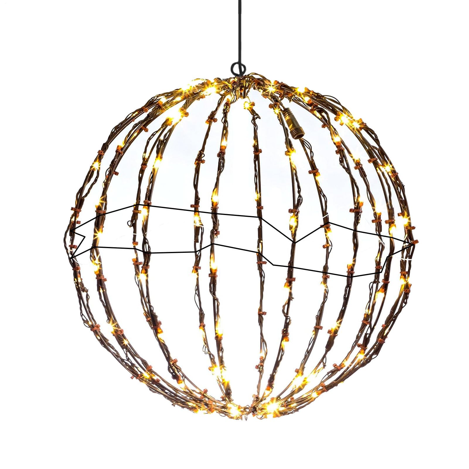 Bożonarodzeniowe Kule Świetlne Ozdobny Lampion Świąteczny Świecący