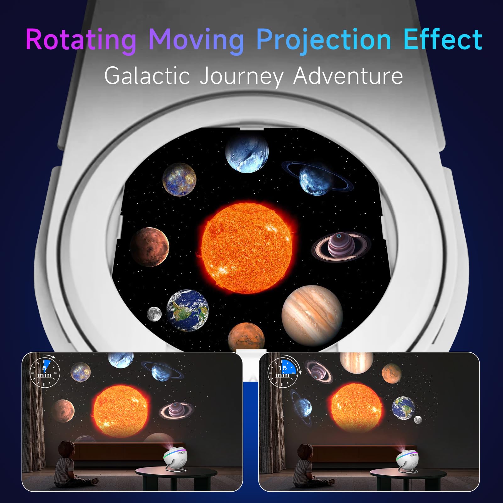 Planetarium - Proiettore galassia per camera da letto, proiettore HD 13 in 1 per adulti e bambini, luce notturna galattica con meteora Via Lattea regolabile manopola timer illuminazione RGB, lampada