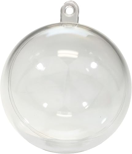 12 bolas de adorno de plástico transparente adorno de Navidad, bomba de baño de bricolaje, decoración, manualidades (3.150 in)