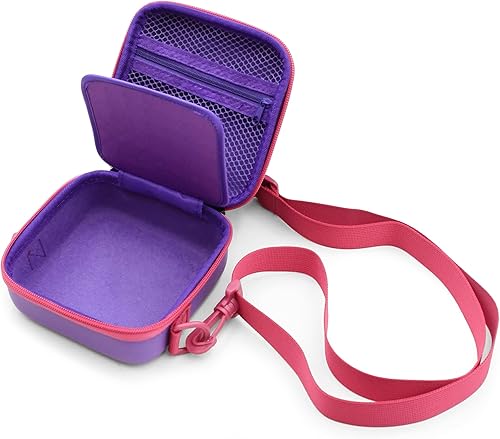 Miniatura 4 de CASEMATIX Funda de viaje compatible con Cool Maker Shimmer Me Body Art Temporal Roll-on Glitter Tattoos Roller y recargas  Funda púrpura solo con