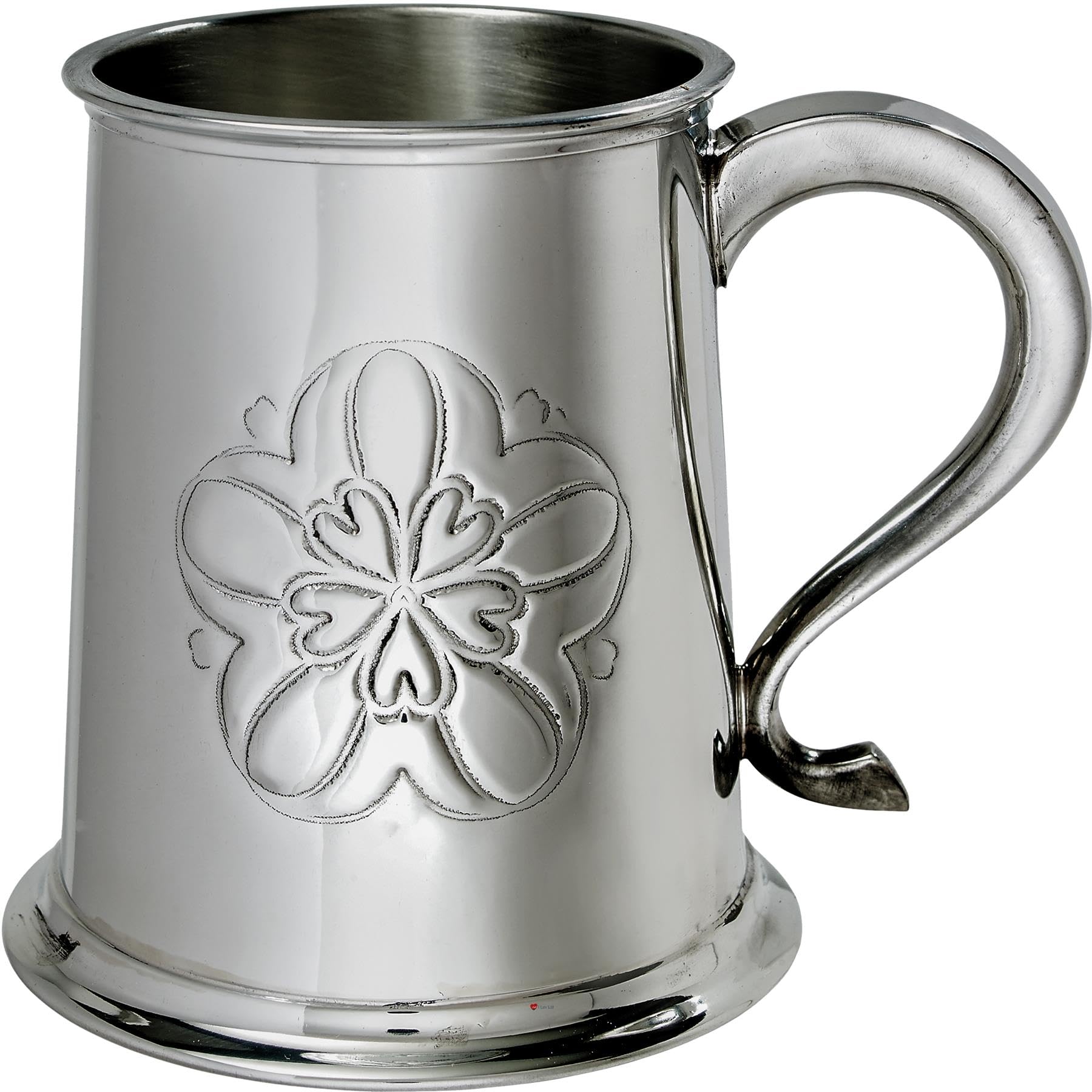 Chope 1 pinte étain pur lourd cadeau personnalisé Rose du Yorkshire