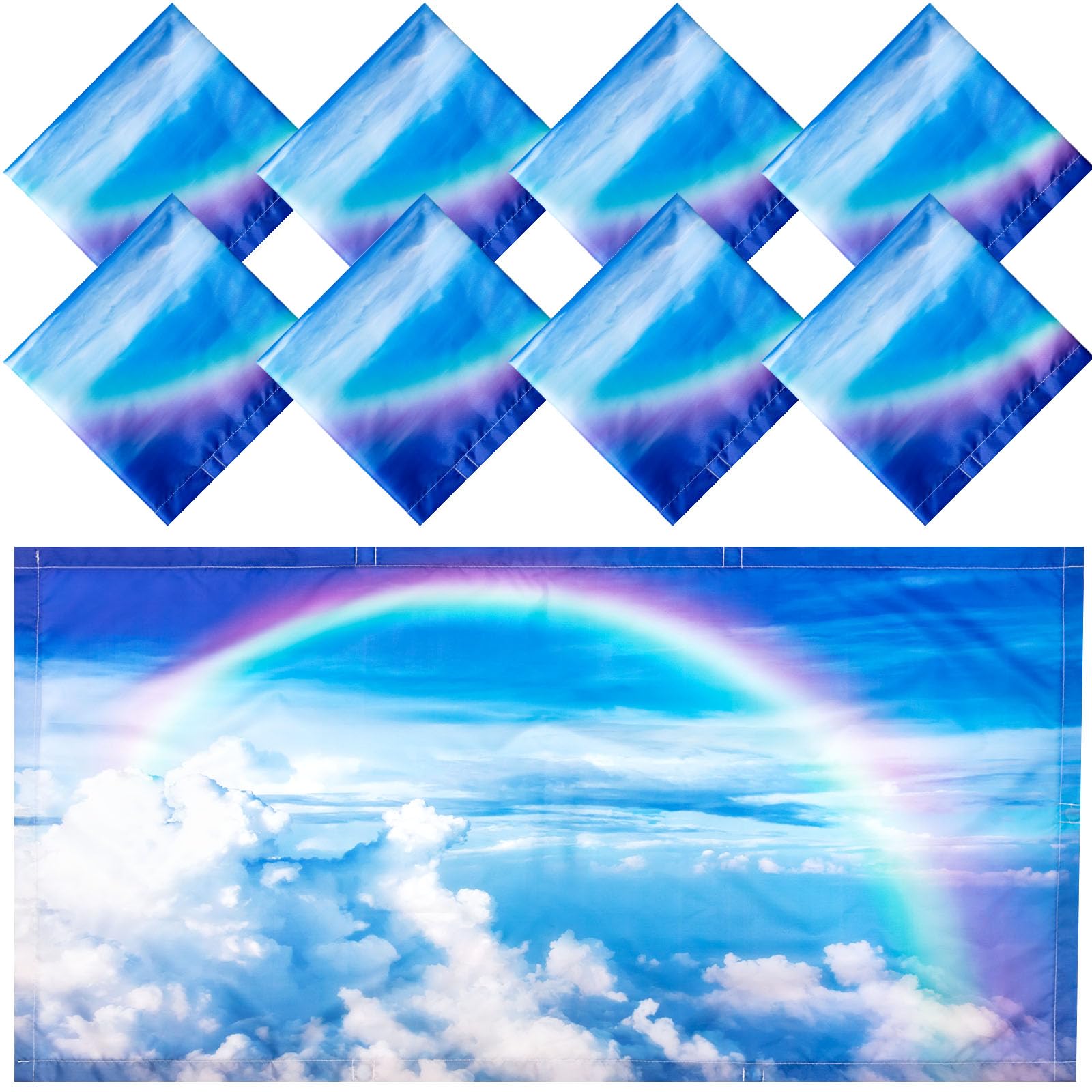 Patelai 8 Pack Fluorescent Light Covers for Classroom Ceiling 4 x 2 Feet Magnetic Light Covers Filter for Office School Drop Ceiling Supplies(Rainbow)