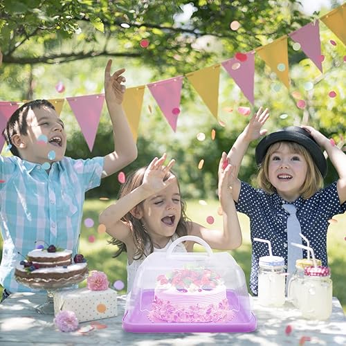 Miniatura 9 de LIFKOME Portador portátil de la torta de la manija del soporte del envase de la torta de la