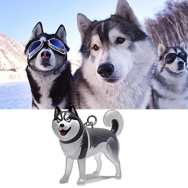 Foto 3 de 5 de Zengjunwei Llavero Conmemorativo Pelo Mascota, Llavero Coleccionista Pieles Mascotas con Forma de Perro