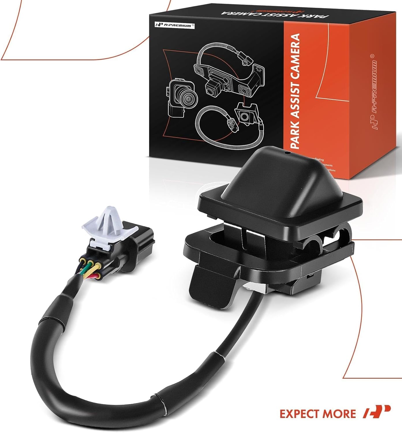 A-Premium Park Assist Camera Rear View Backup Reverse Camera Compatible with Select Kia Models - 2017-2018 Forte - Replace# 95760A7AA0