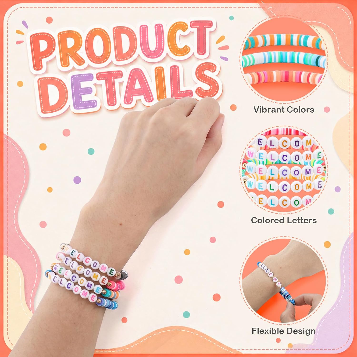 Huquary Preppy Kpop Friendship Bracelets Bulk image 3