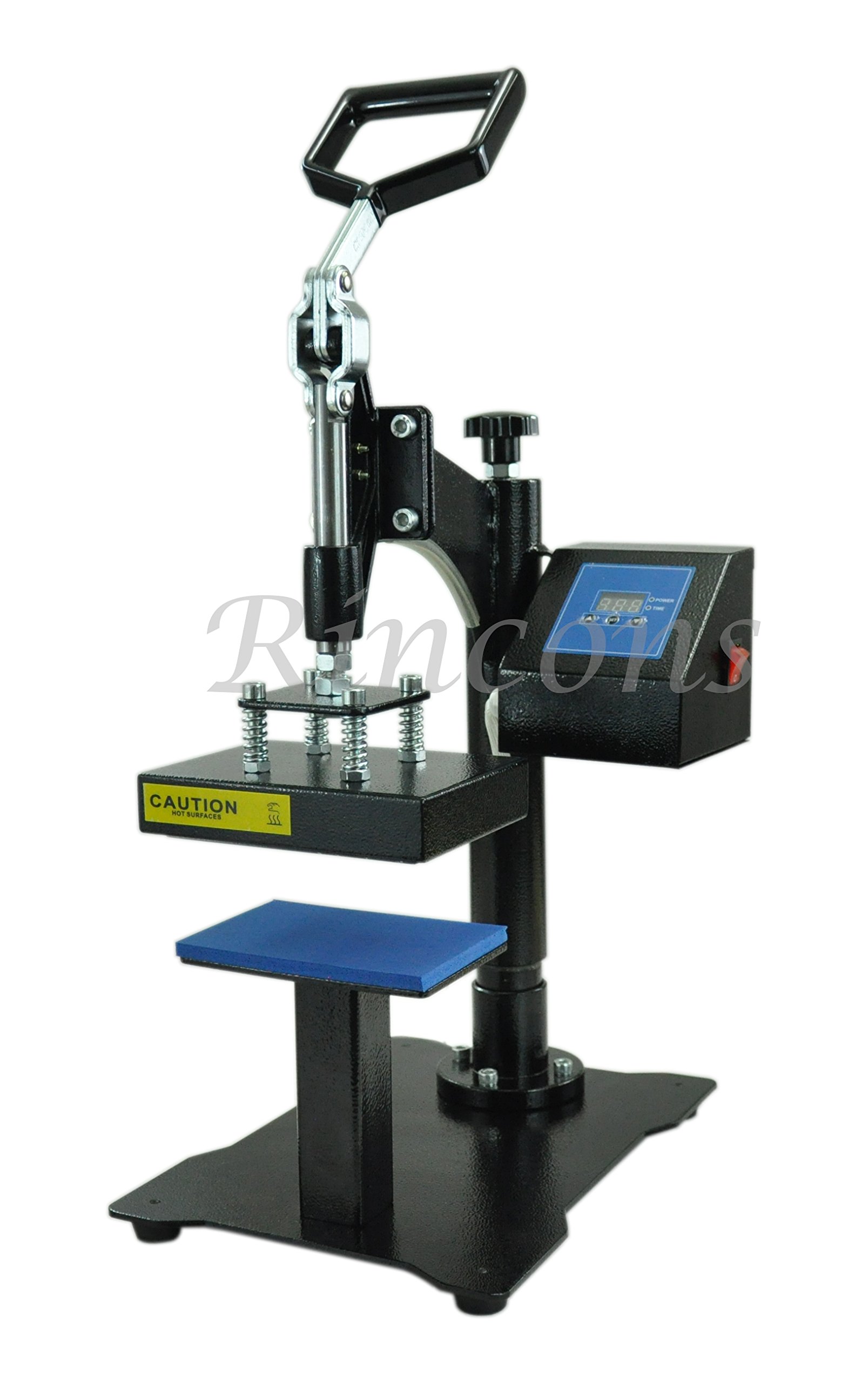 Rincons 6" x 6" Tag and Label Heat Press - Sublimation Vinyl T-Shirt Rhinestone Transfer