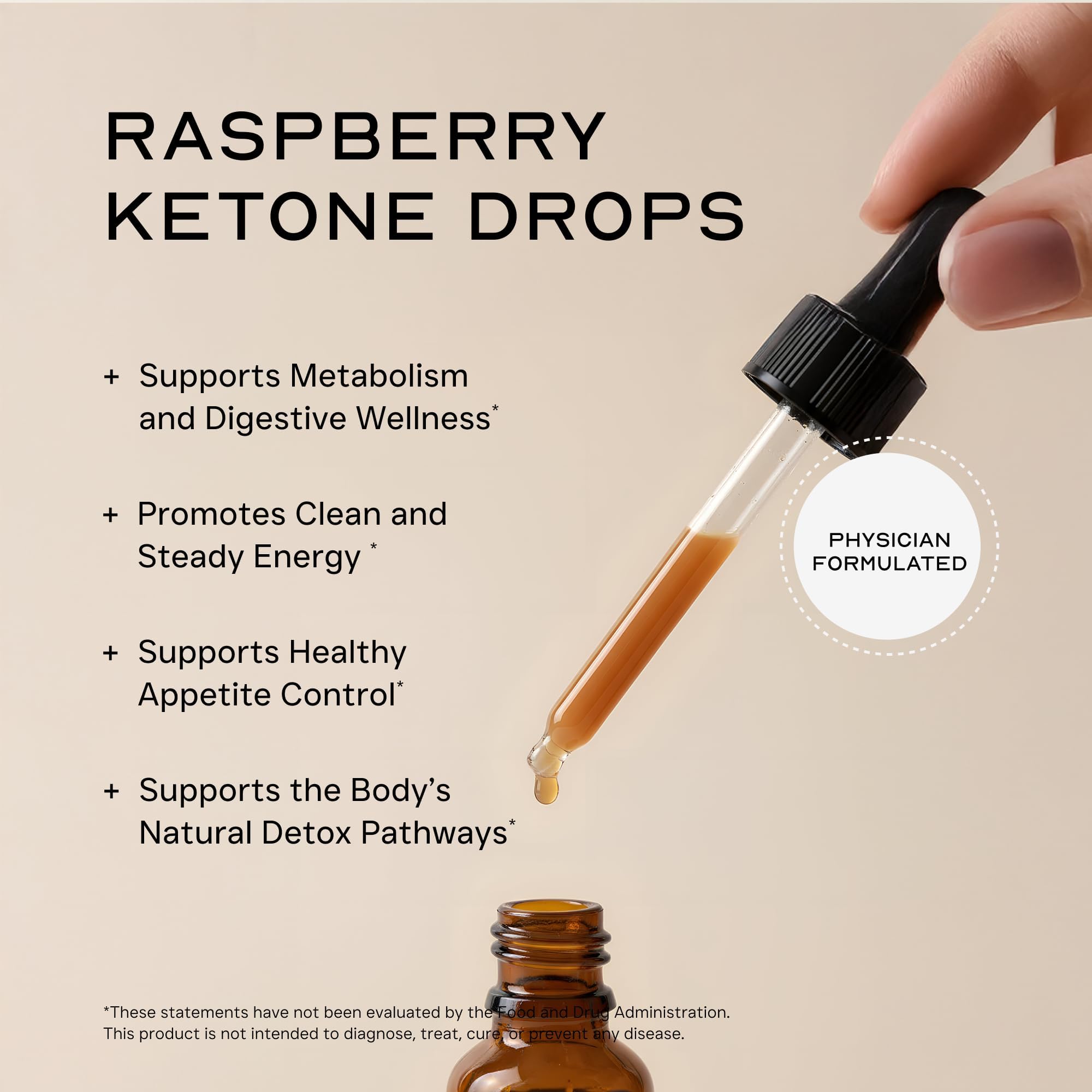 Apple Cider Vinegar Raspberry Ketone Weight Loss Drops, Keto Appetite Suppressant Fat Burner Diet Energy Supplement Metabolism Booster for Women and Men, Slim Faster Than Gummy Pill Capsule Tea, 60 ml — Amazon image 3