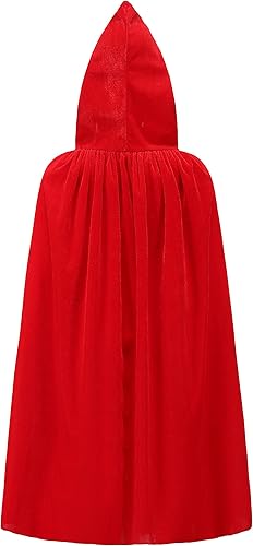 Miniatura 1 de KNELOR Kids Hooded Velvet Cloak Robe Halloween Cosutme Cape Fancy Cosplay Costumes 3 to 16 Years