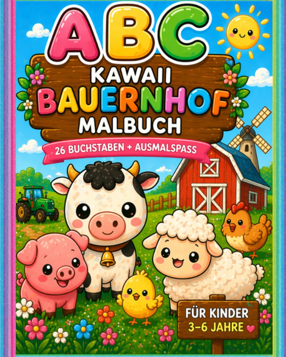 ABC Malbuch Kawaii: Bauernhof
